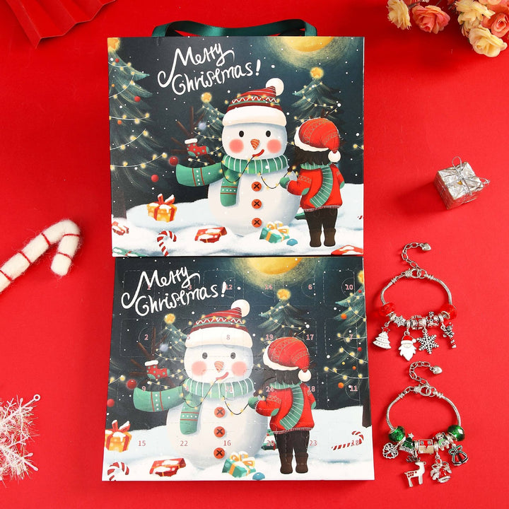 Weihnachts-Adventskalender mit DIY-Perlenarmband-Set