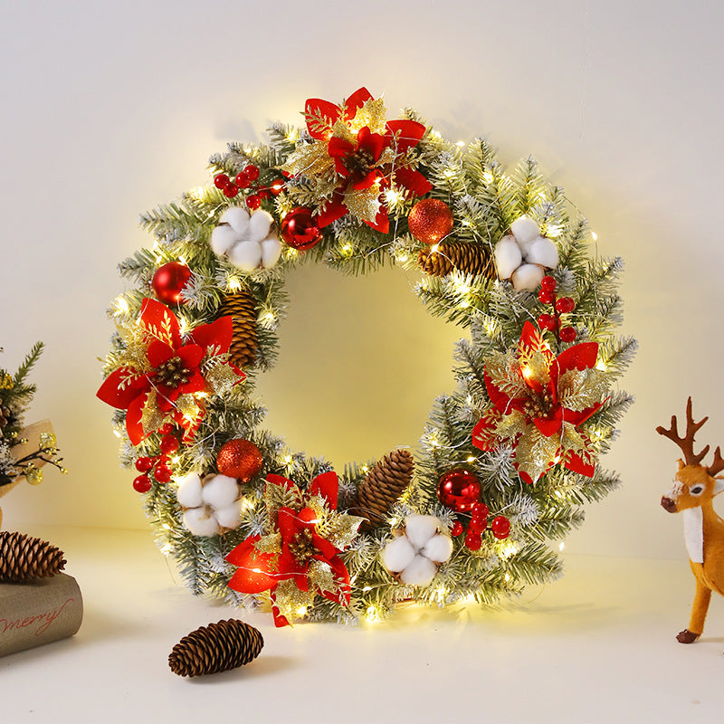 Weihnachtskranz mit Beleuchtung