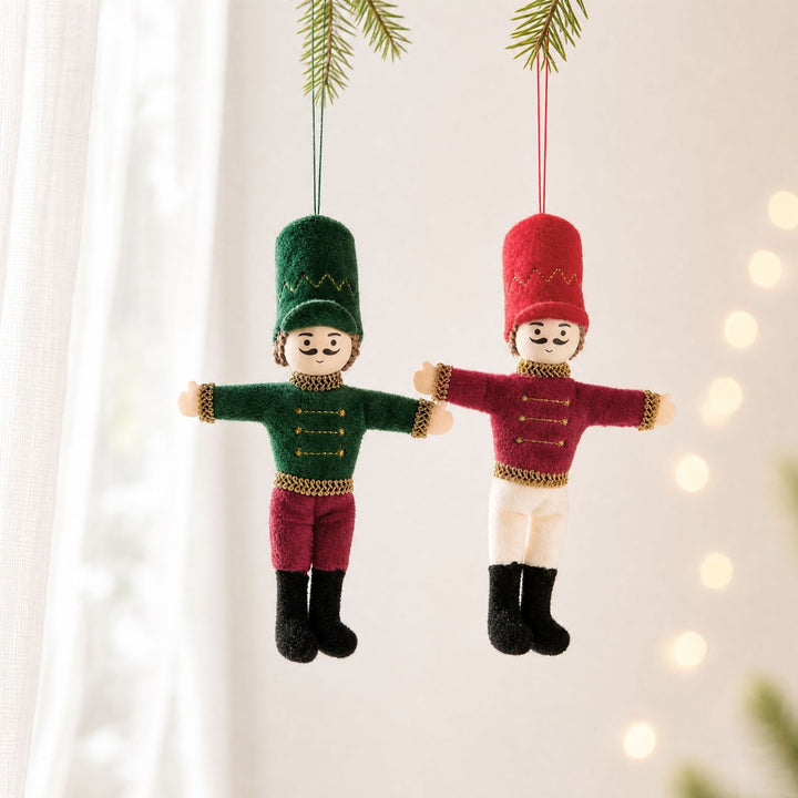 Stoff-Nussknacker-Anhänger für Weihnachtsbaum und Dekoration