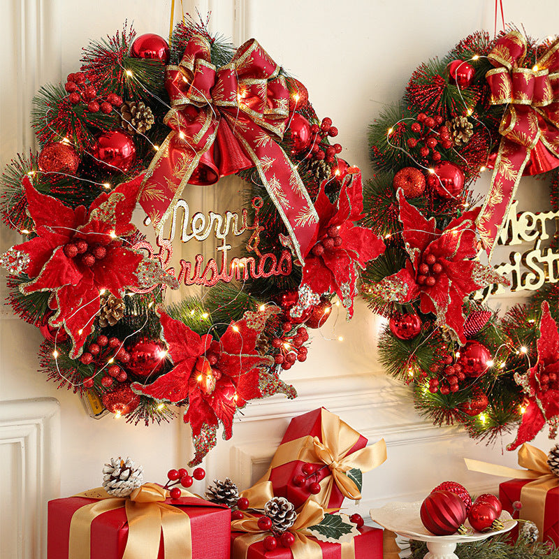 Weihnachtskranz mit Beleuchtung, PVC, verschiedene Ausführungen