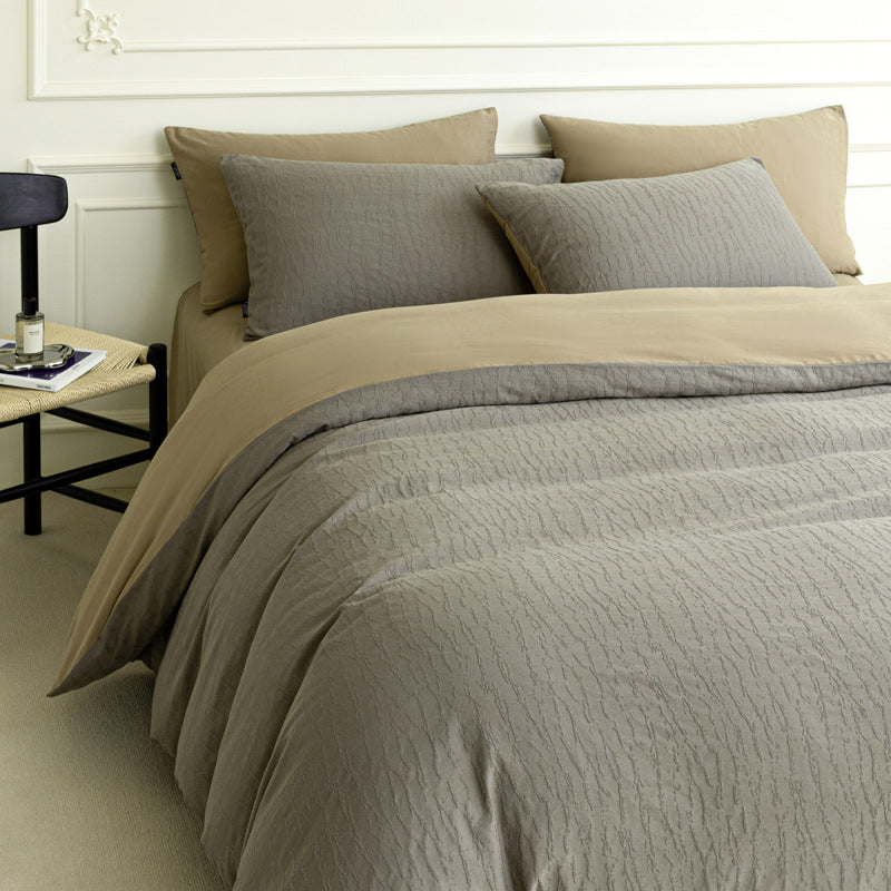 Baumwoll-Bettwäsche-Set mit Jacquard-Webung, verschiedene Größen