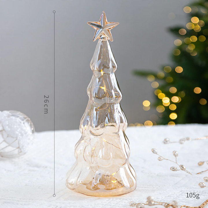 Weihnachtsbaum-Dekoration aus Kristallglas mit Beleuchtung