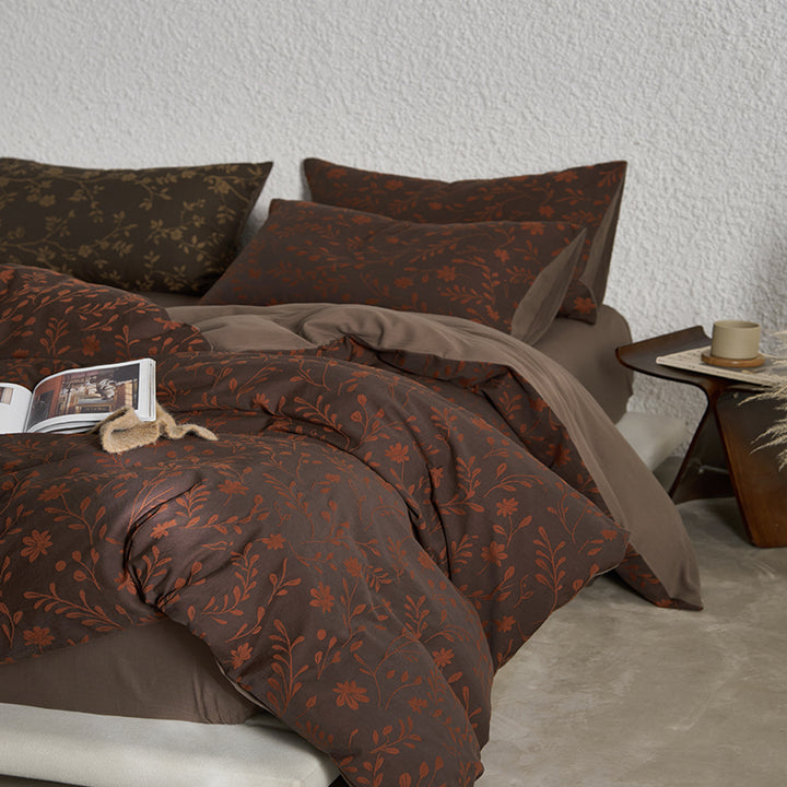 Vintage-Bettwäsche-Set, Baumwolle, Jacquard-Optik