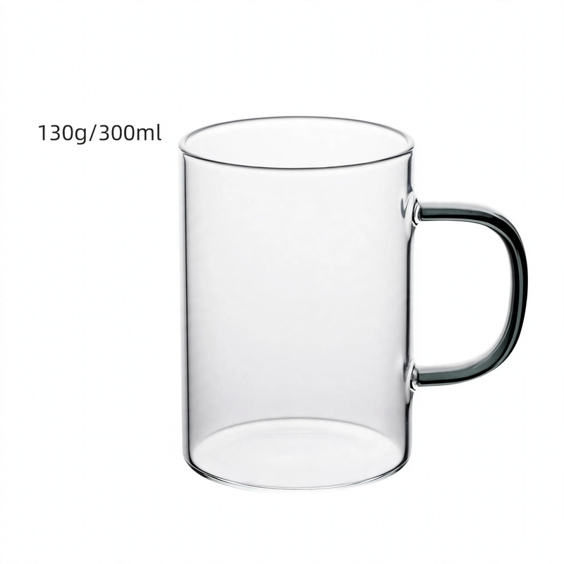 Borosilikat-Glas-Becher mit Holzgriff, 360 ml