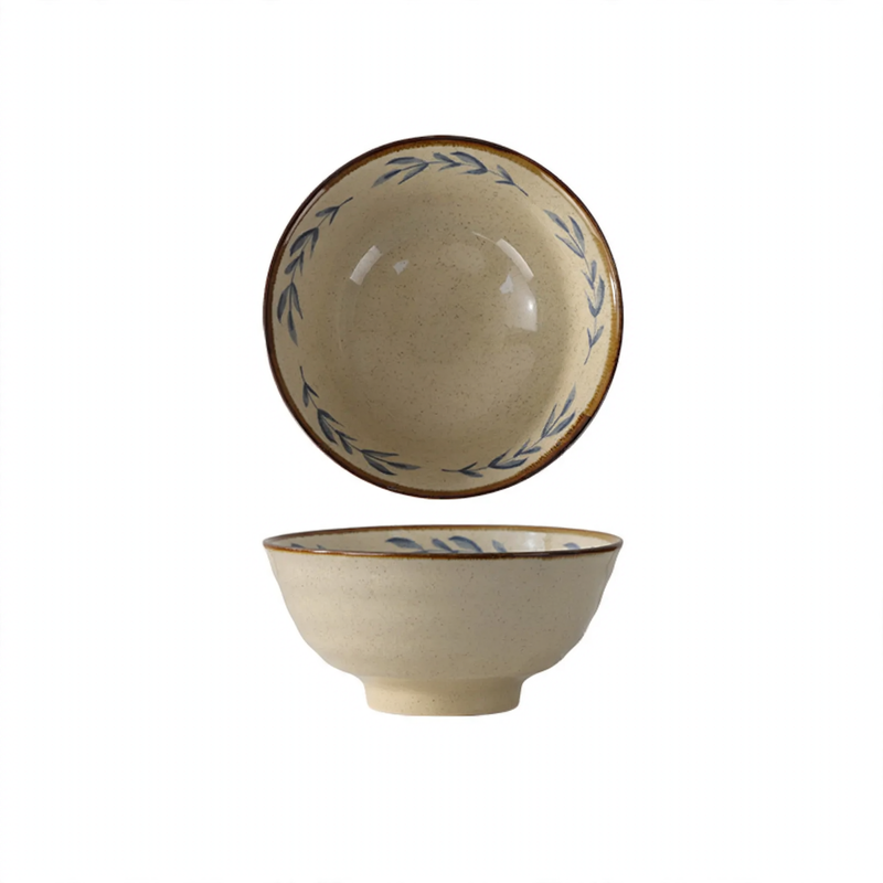 Keramik-Geschirrset, Blumenmuster, Vintage-Stil