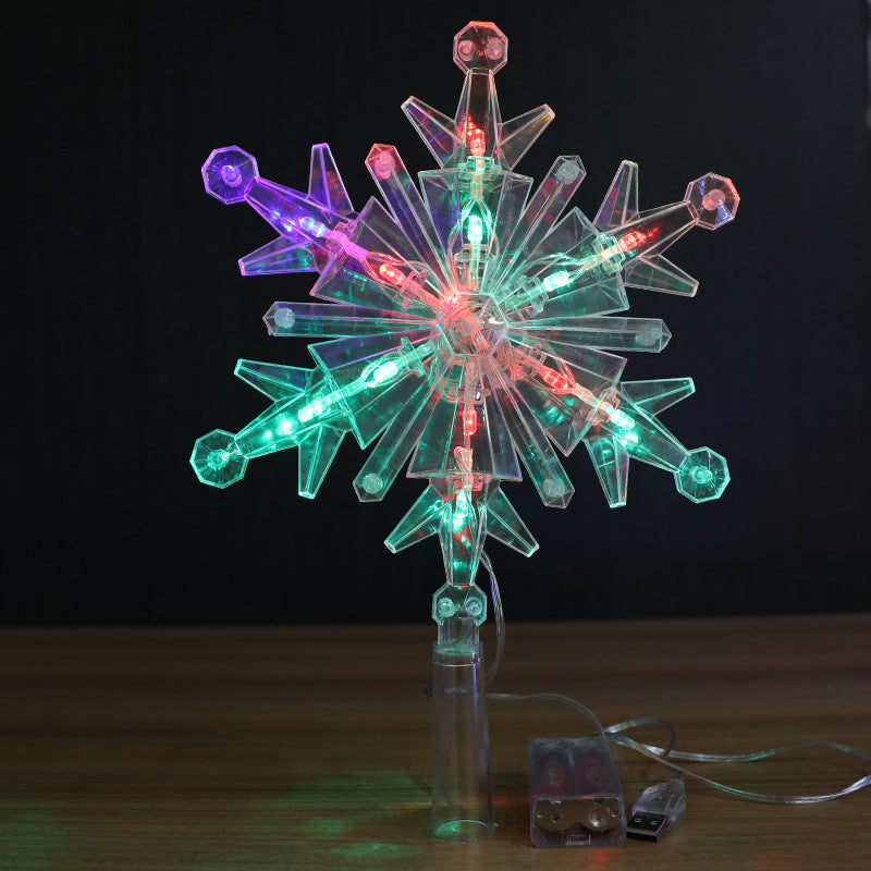 LED-Weihnachtsbaumspitze, Stern-Design, 20 cm