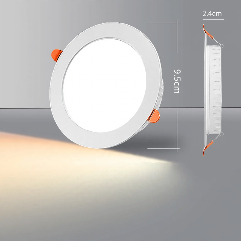 LED-Einbauleuchte, ultraflach, rund