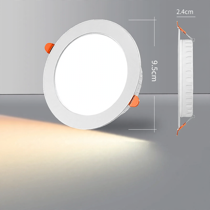 LED-Einbauleuchte, ultraflach, rund