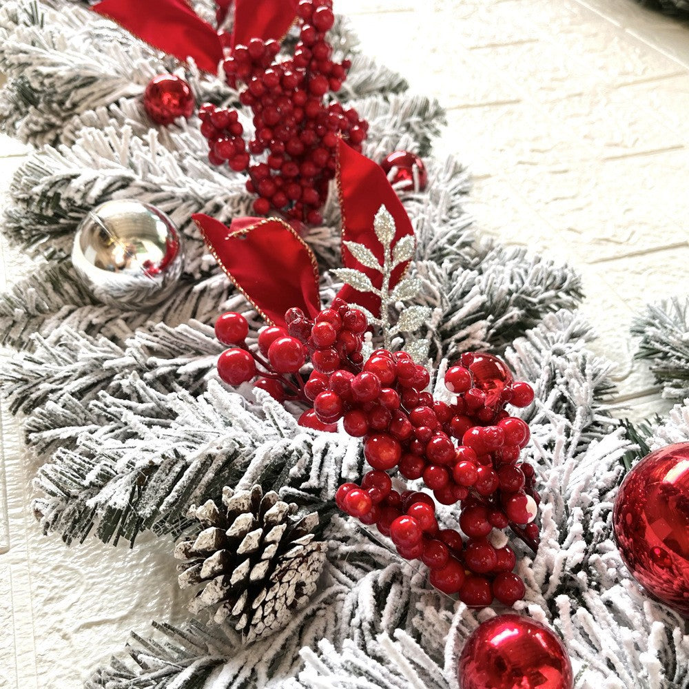 Weihnachtskranz-Set, beflockt, verschiedene Größen