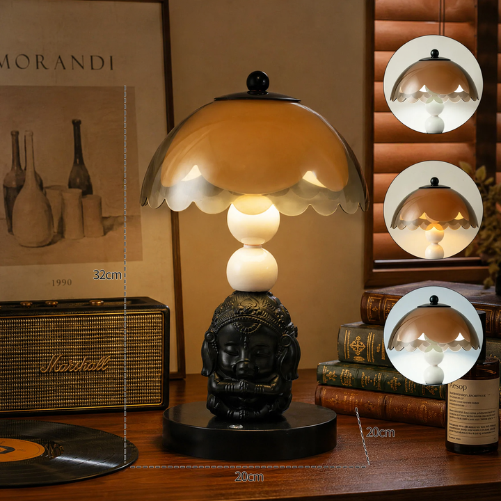 Nachttischlampe mit Elefanten-Motiv, Vintage-Stil