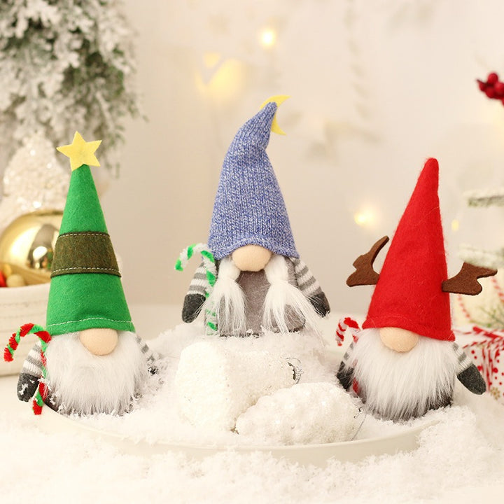 Weihnachts-Wichtelfigur mit Stern und Geweih, 18x7 cm