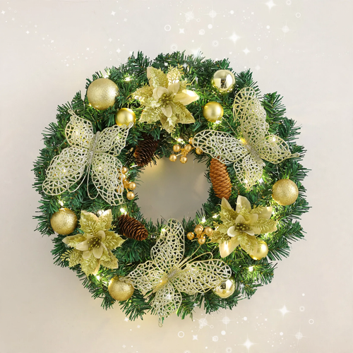 Weihnachtskranz aus PVC im modernen Stil