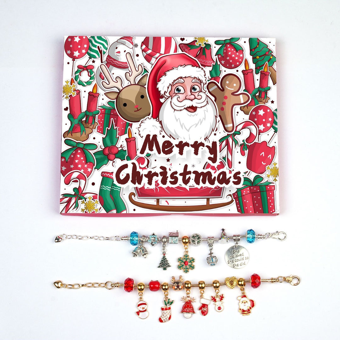 Weihnachts-Adventskalender mit DIY-Armband-Set für Kinder