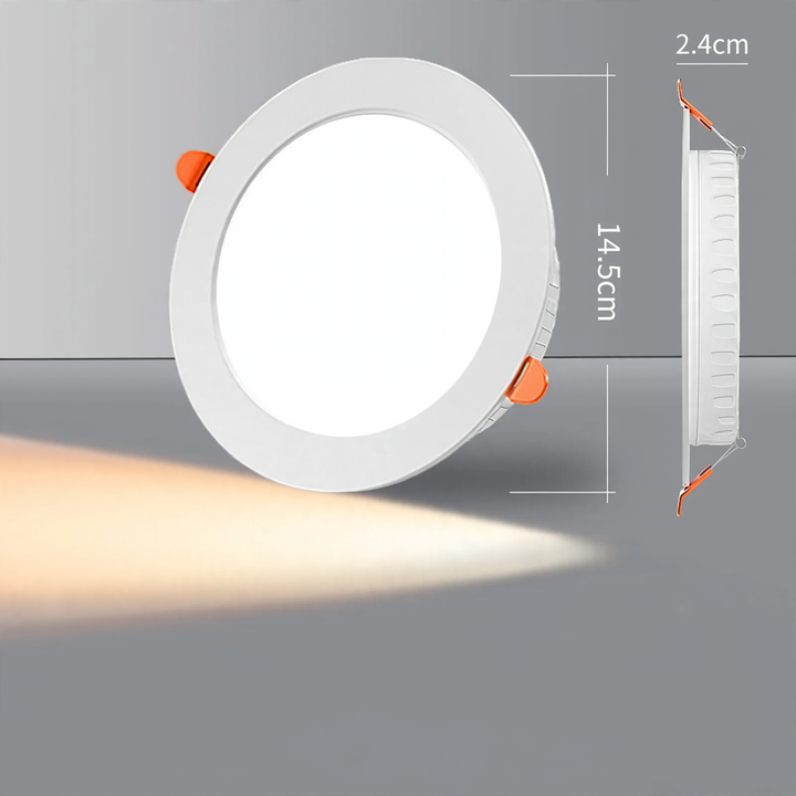 LED-Einbauleuchte, ultraflach, rund