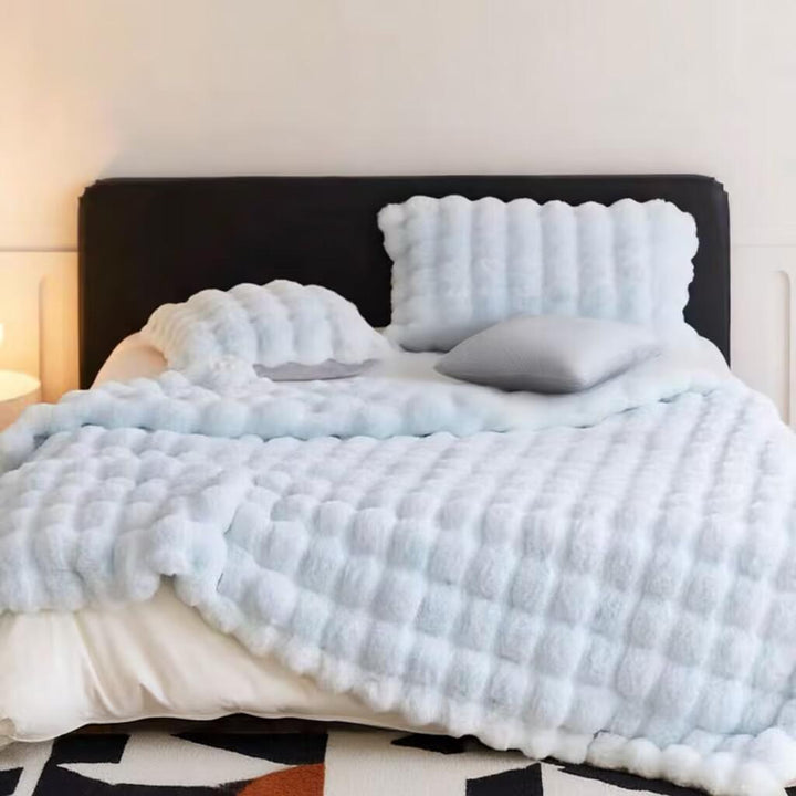 Doppellagige Kaninchenvlies-Wolldecke, Polyester