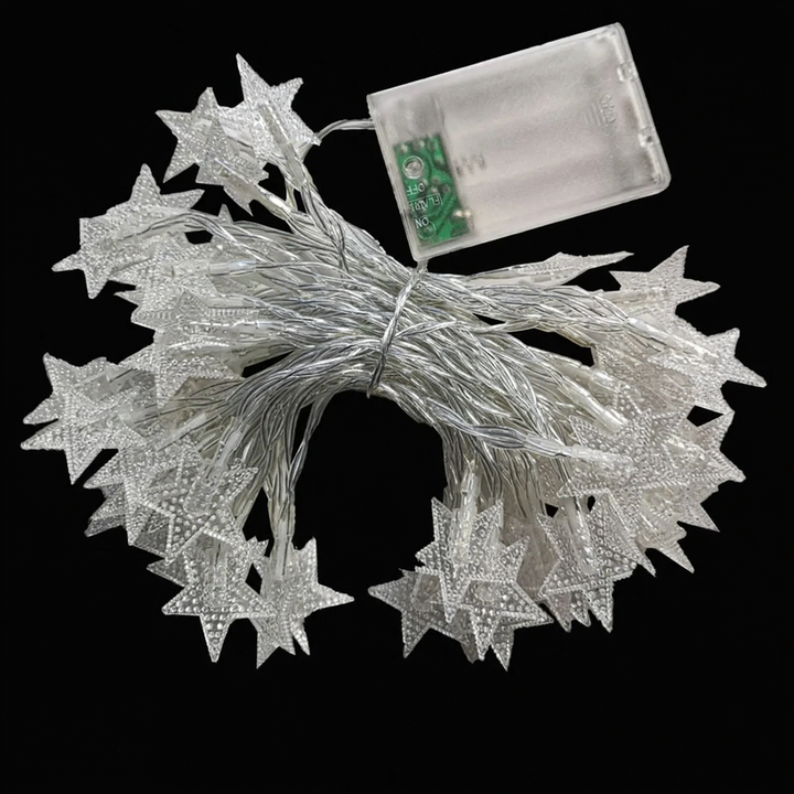 LED-Sternen-Lichterkette mit Batteriefach