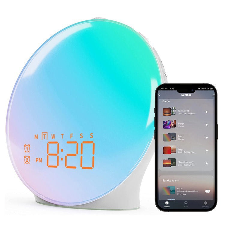 Smarter LED-Wecker mit Sonnenaufgangssimulation und RGB-Licht