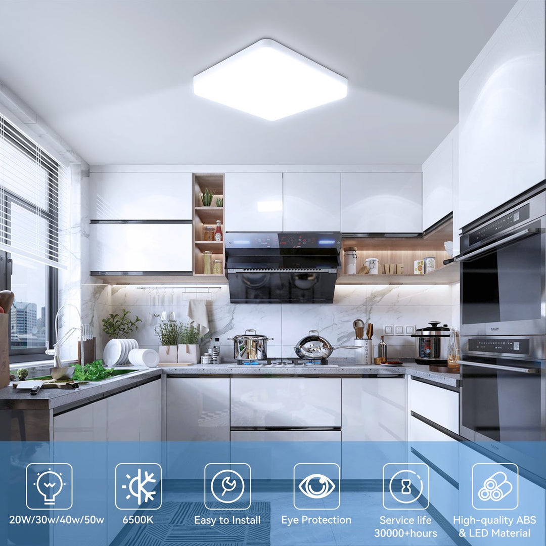 LED-Deckenleuchte, quadratisch oder rund
