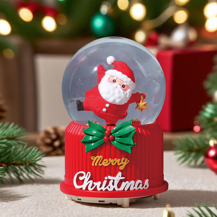 Große leuchtende Weihnachtsschneekugel für den Tisch