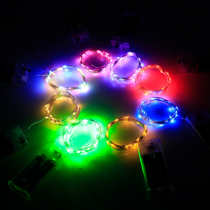 LED-Kupferdraht-Lichterkette mit Batteriebox
