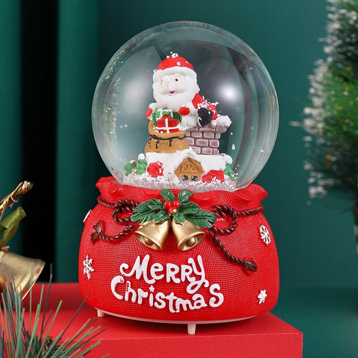 Große leuchtende Weihnachtsschneekugel für den Tisch