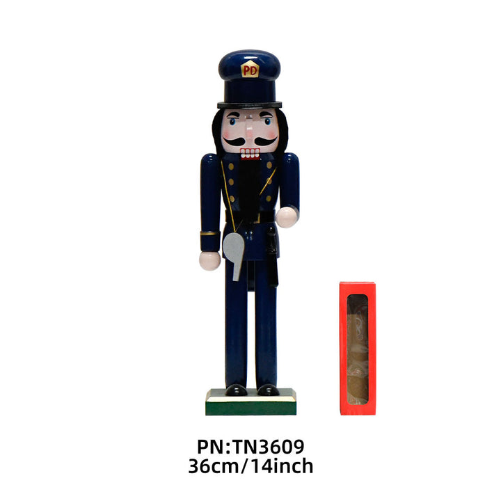 Nussknacker-Figur, 36 cm, Polizist-Design