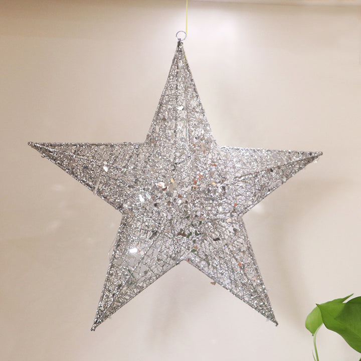 Beleuchteter Weihnachtsbaum-Stern aus Eisen