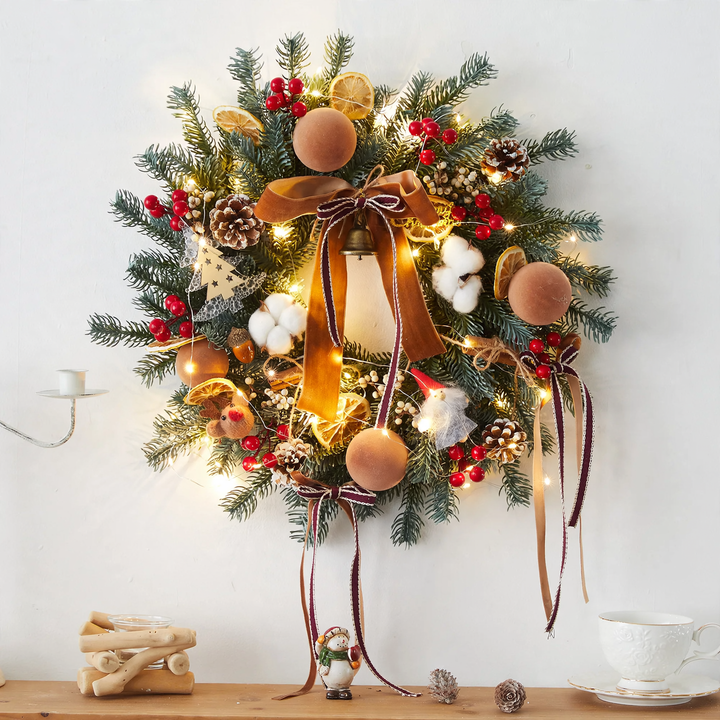 Weihnachtskranz aus PVC, halbmanuelle Fertigung