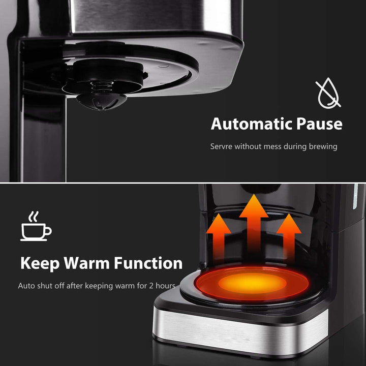 Tragbare Kaffeemaschine mit Mahlwerk, 250 ml