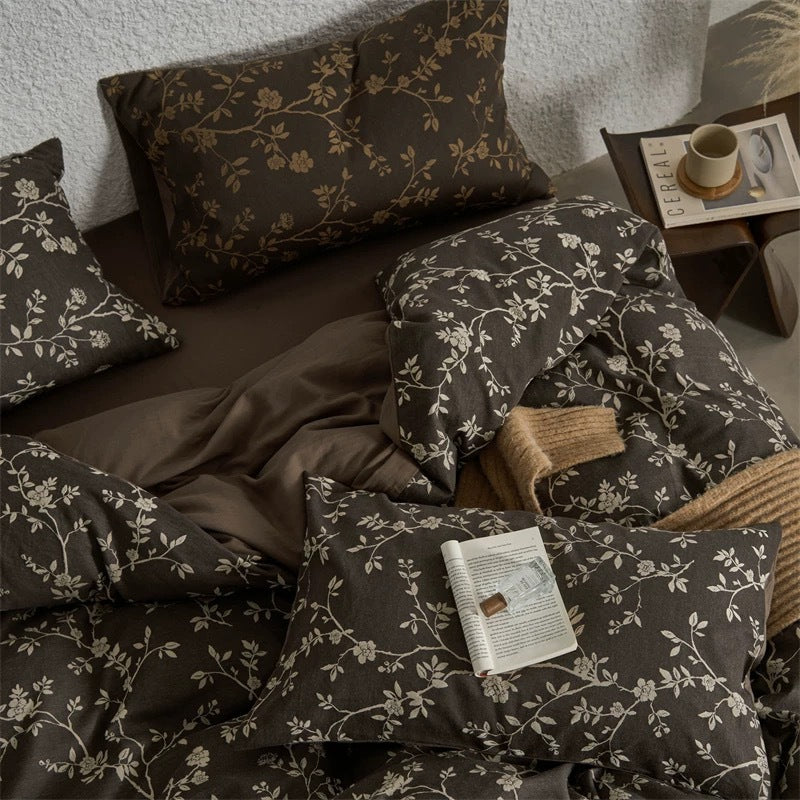 Vintage-Bettwäsche-Set, Baumwolle, Jacquard-Optik