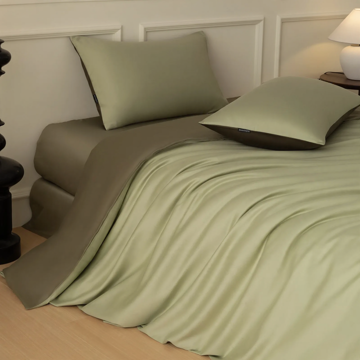 Langstapel-Baumwoll-Bettwäsche, 4-teilig, Satin-Weave