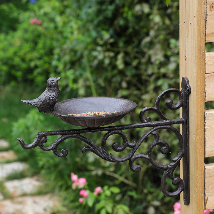 Dekorative Wand-Vogeltränke aus Gusseisen im europäischen Stil