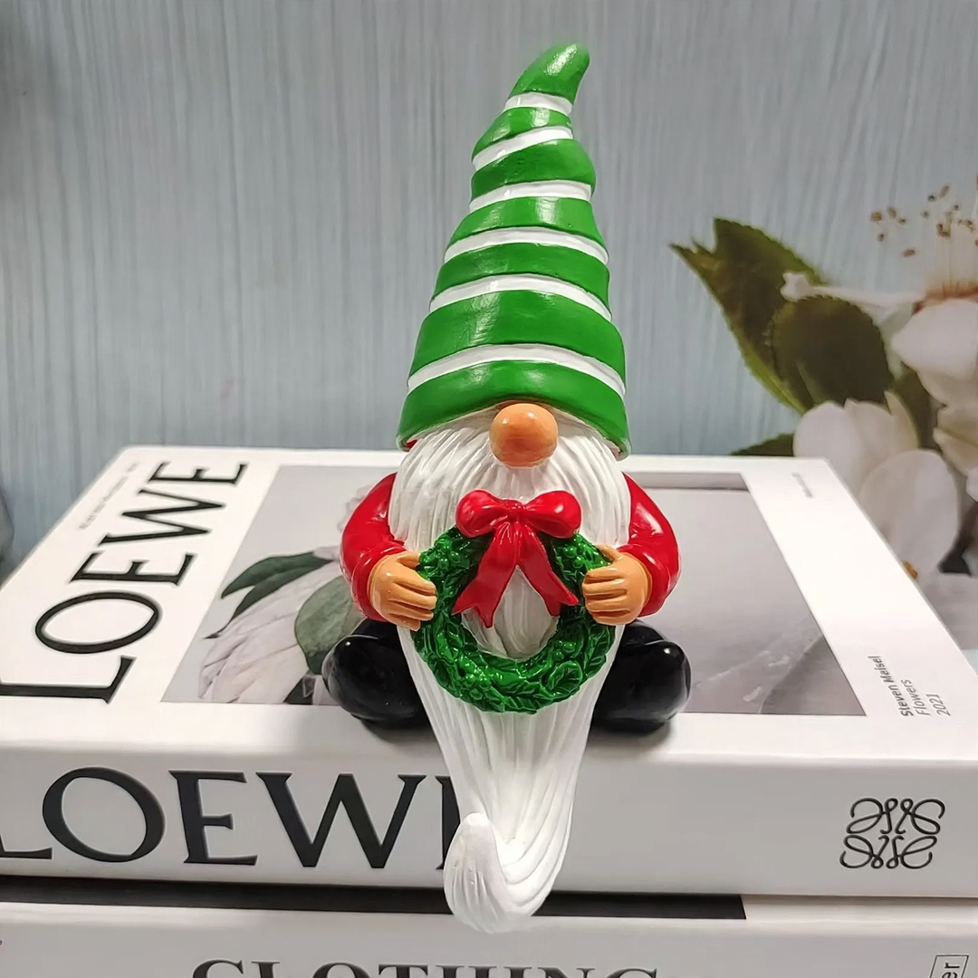Weihnachts-Zwerg mit weißem Bart, Harz-Figur