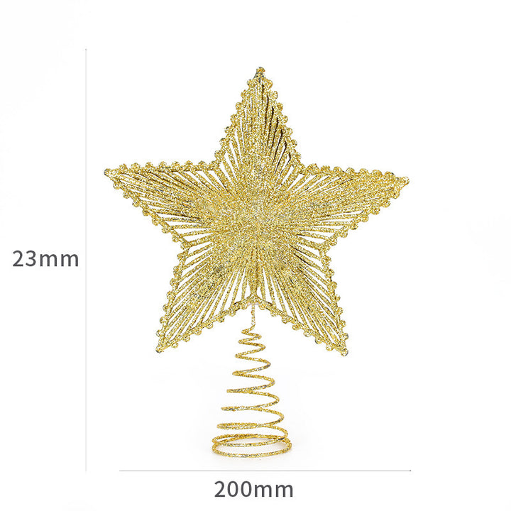 Weihnachtsbaum-Spitze Stern, Kunststoff mit Glitzer