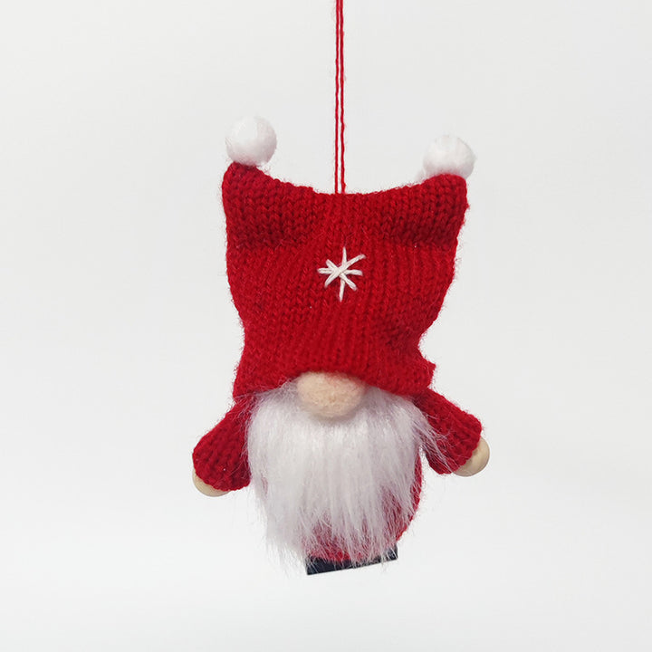 Dekorativer Weihnachts-Wichtelanhänger mit Bommelmütze