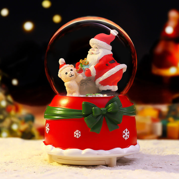 Mini-Weihnachts-Schneekugel mit Licht