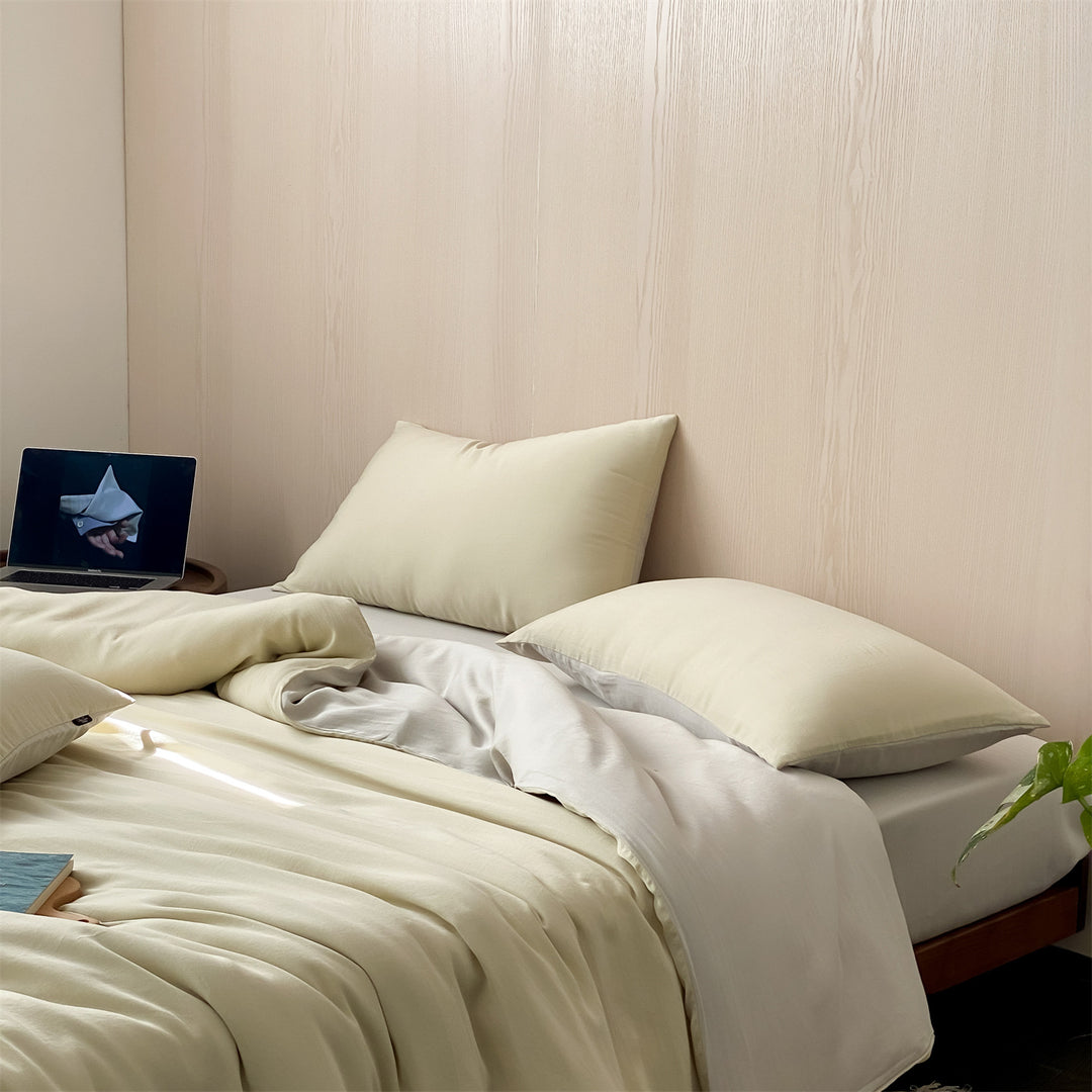 Lyocell-Bettwäsche-Set, 100S Tencel, kühlend und sanft