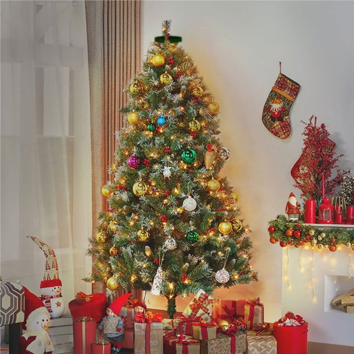 LED-Weihnachtsbaum-Lichterkette mit Sternaufsatz