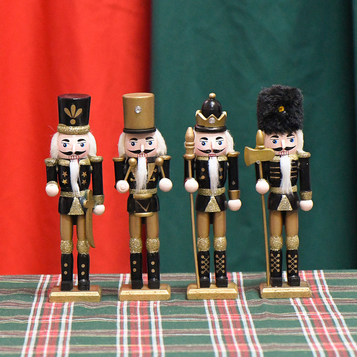 Nussknacker-Soldaten-Set, 18 cm, 4-teilig, Holz