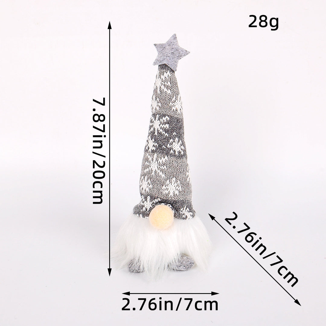 Leuchtende Weihnachts-Wichtelfigur mit Pailletten