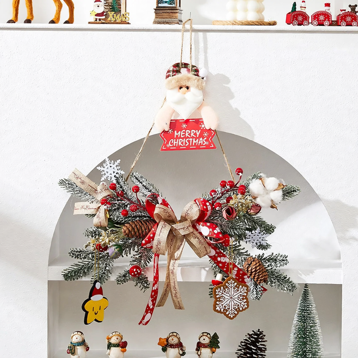 Weihnachtskranz mit Natur-Elementen, europäischer Stil