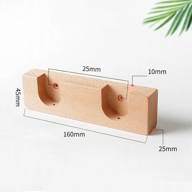 Gardinenstange aus Buche, 29 mm