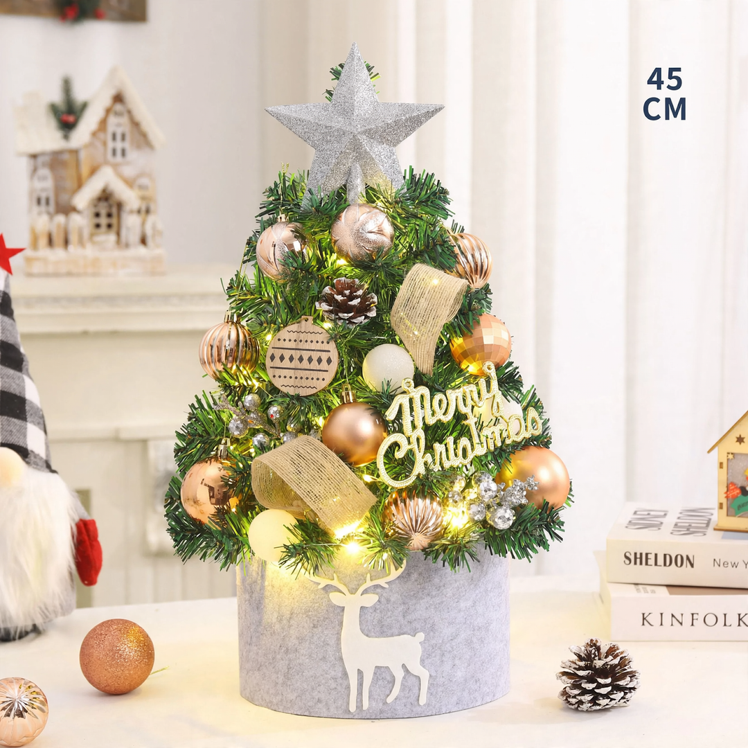 Mini-Weihnachtsbaum mit Dekoration, 45/60 cm, PVC