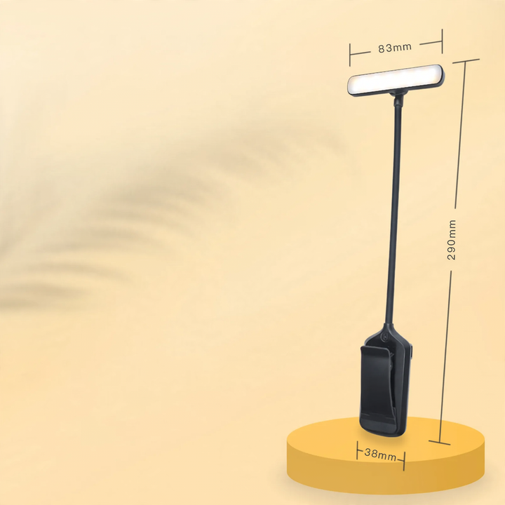 LED-Klemmleuchte mit 24 LEDs und 5 Dimmstufen