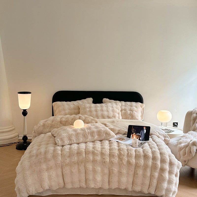 Milchfaser-Fleece Bettwäsche-Set, extra warm