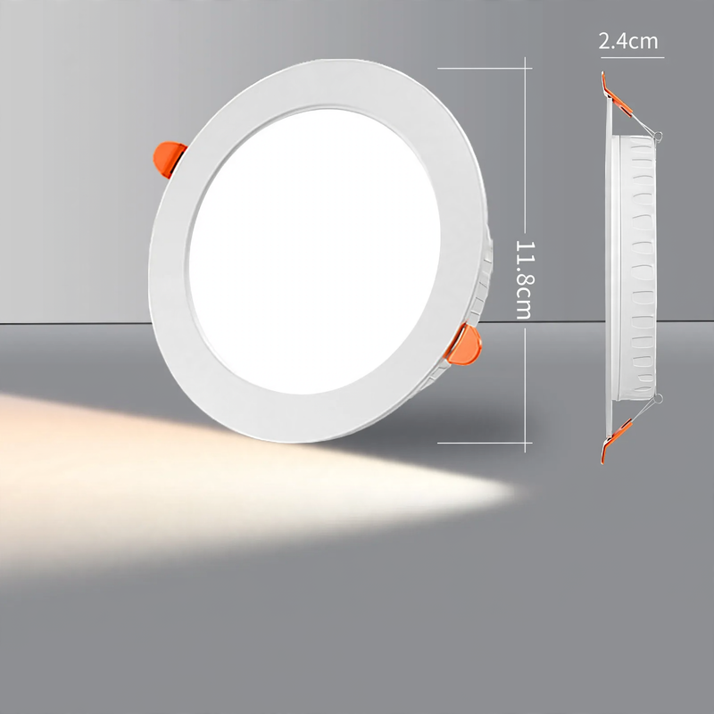LED-Einbauleuchte, ultraflach, rund