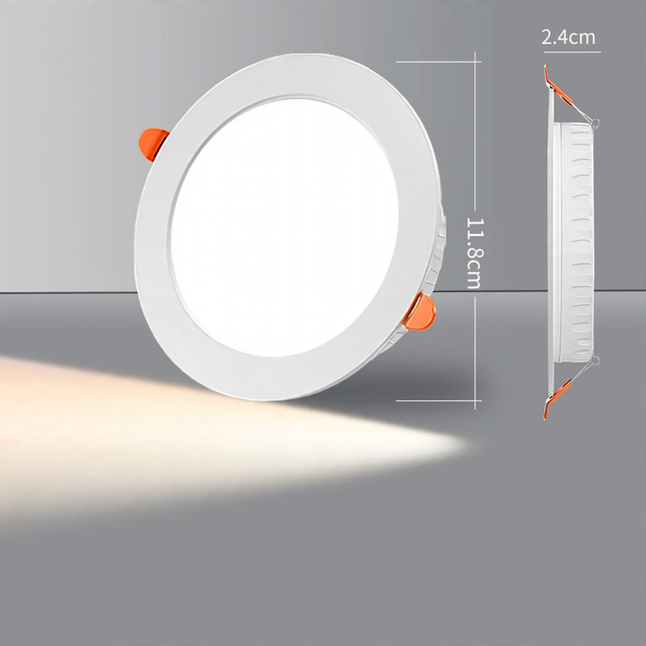 LED-Einbauleuchte, ultraflach, rund