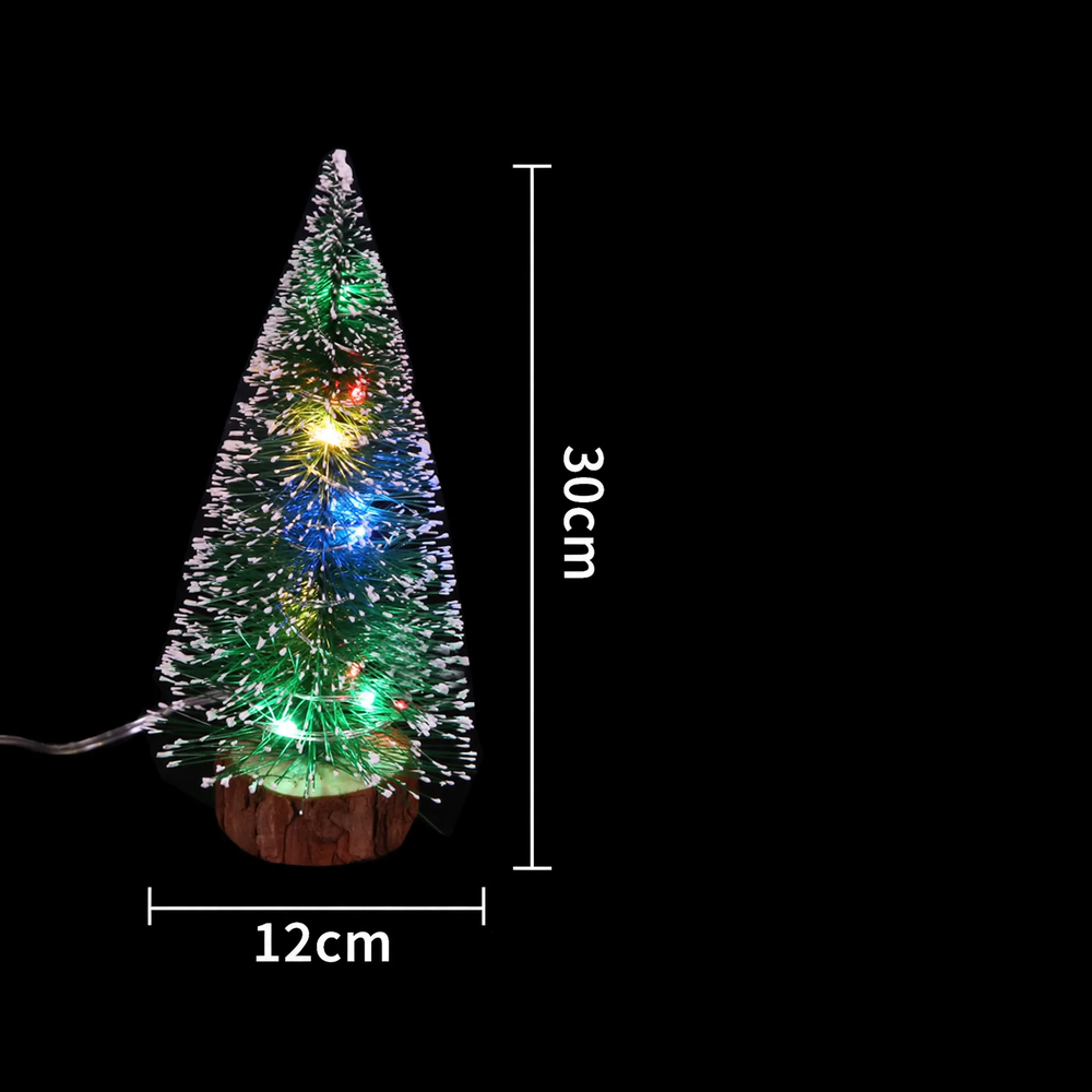 Mini-Weihnachtsbaum aus Kiefernnadeln mit LED-Beleuchtung, 40 cm