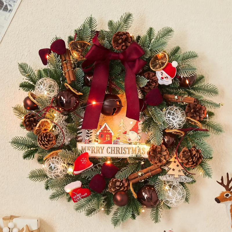 Weihnachtskranz aus PVC, halbmanuelle Fertigung