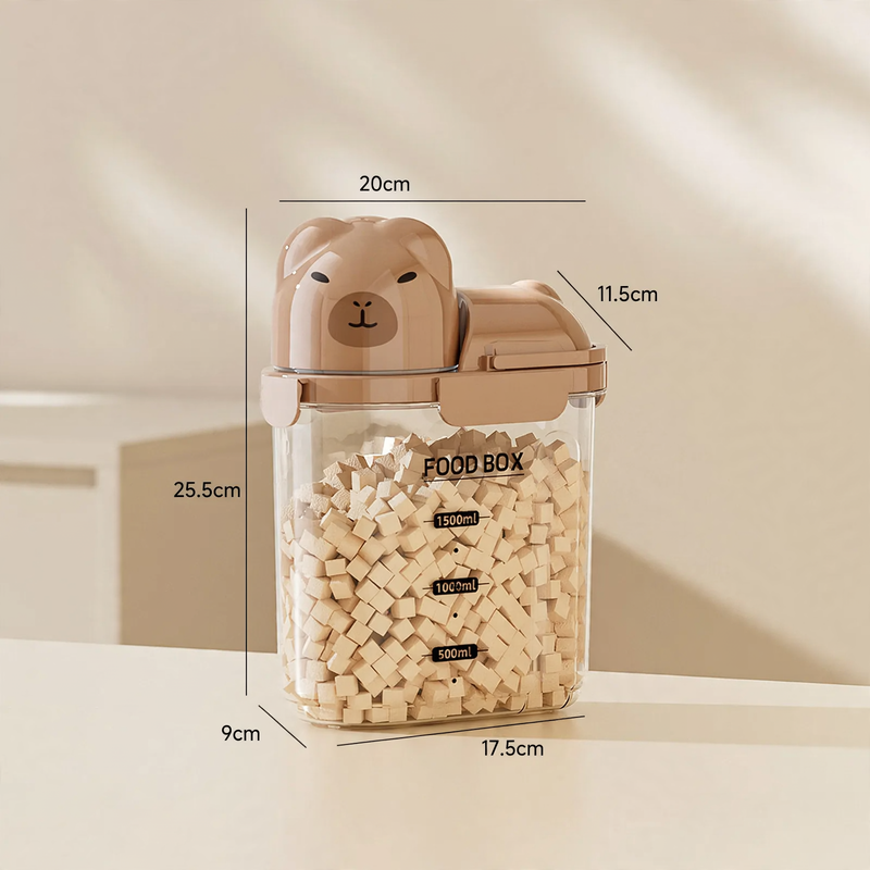 Vorratsdose für Tierfutter und Lebensmittel, 1–2 L